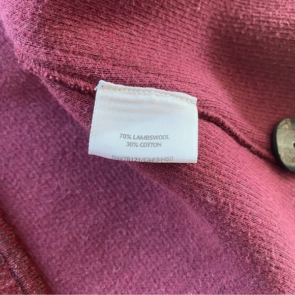 Eileen Fisher Burgundy Red Lambswool Blend Jacket Blazer - Picture 14 of 15